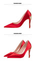 Elegant Crystal-Embellished Silk Pointed Toe Pumps for Women - Luxurious High Heels Perfect for Bridal and Evening Wear, Sexy Dress Shoes with Thin Heels